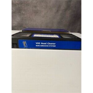 Blockbuster Video VHS Head Cleaner Non-Abrasive System Vintage Tape & Sleeve